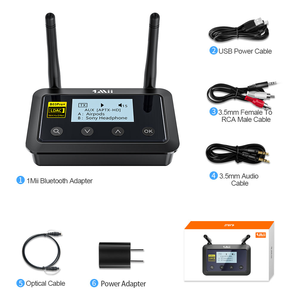 Trasmettitore e ricevitore Bluetooth B03Pro Plus
